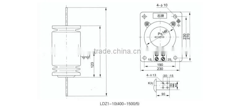 LDZ(J)1-10 iron core ring indoor low voltage current transformer