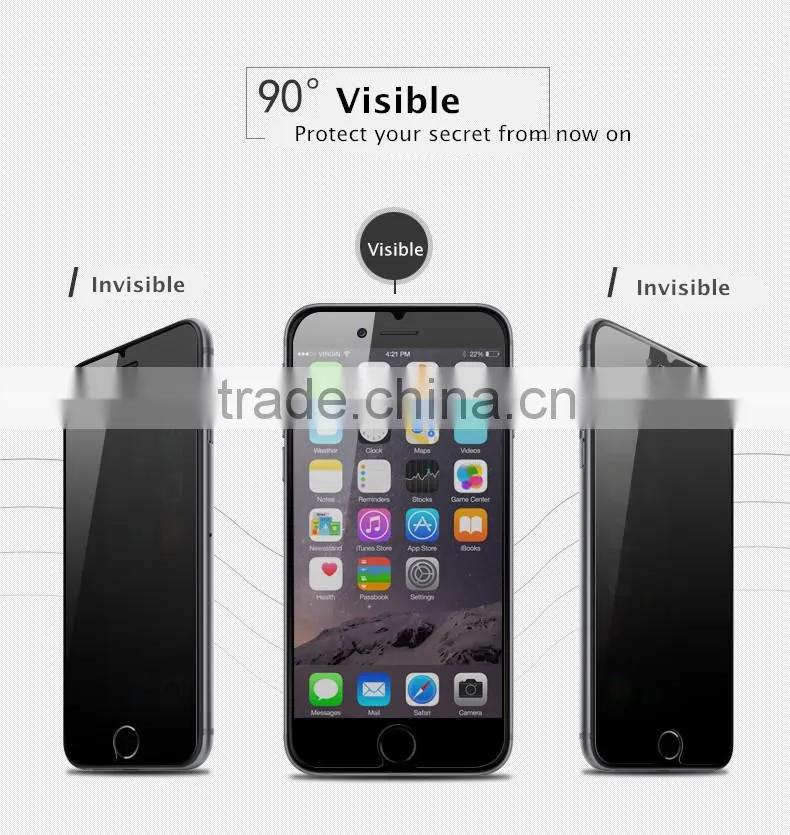 Factory Price Wholesale Privacy Superhard h9 Tempered Glass Film Screen Protector For iphone 6