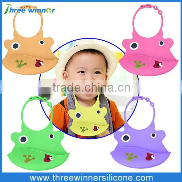 FDA grade washable colorful Silicone cute Factory Wholesale Baby Bib