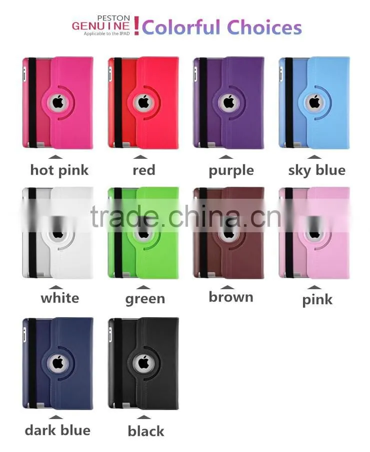 Multipul Color Choices PU Leather Case for IPad Air for ipad mini litchi grain leather cover