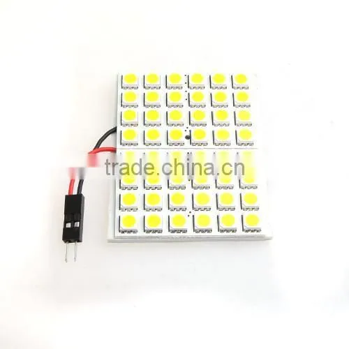 5050 SMD 48 LED Warm White Dome Bulb Light for Car Interior with 3 Adapters
