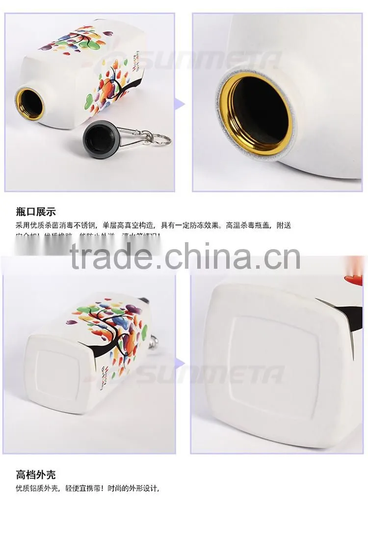 Wholesale sublimation 600ml blank sport aluminum custom label water bottles