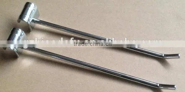 Metal chrome 15x30 oval tube crossbar hanging display hook