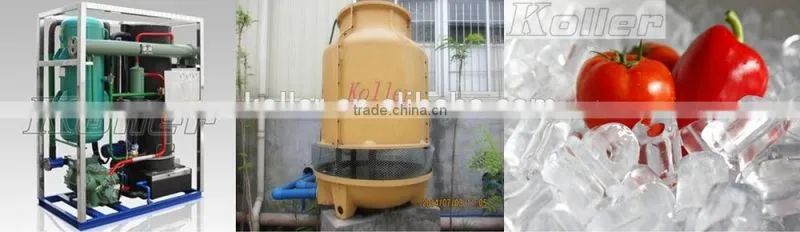 Koller Industrial 10TPD tube ice maker machine with semi-automatic packing for restaurant TV100