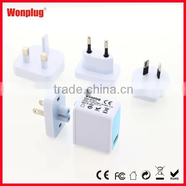 5V 1A portable mobile travel charger 1 USB universal mobile phone usb travel charger