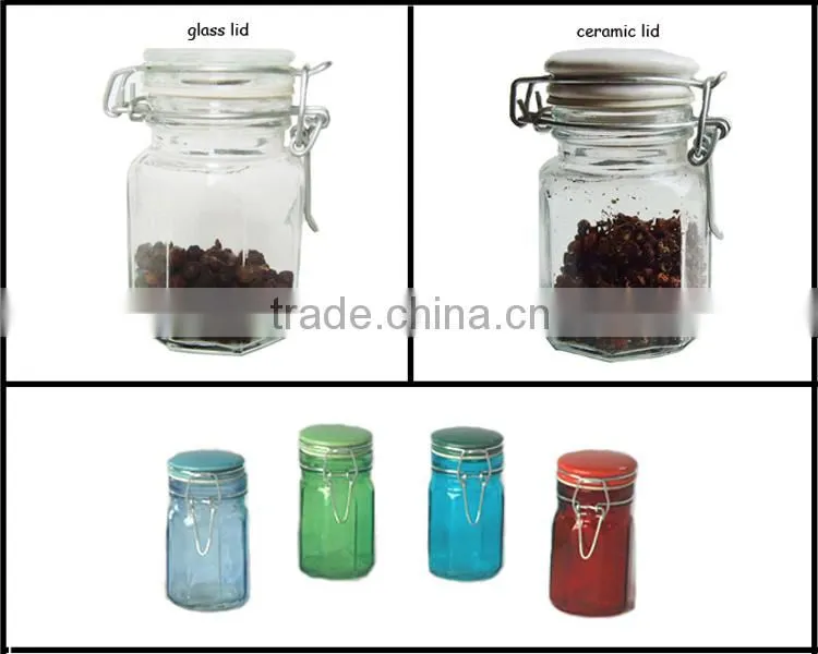 octagon mini glass jars for candy