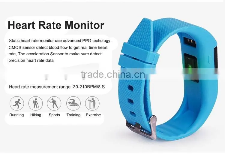 TW64s best selling quick response connection pedometer Heart rate wristband