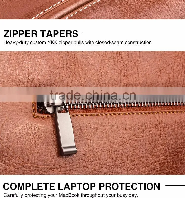 QIALINO designer genuine leather business bag men's genuine leather laptop bag for macbook air/pro 12 13