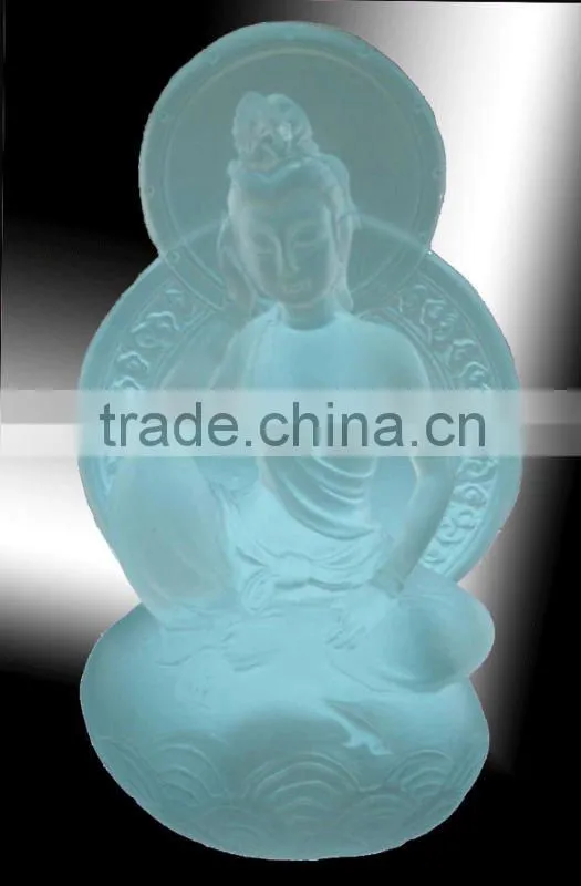 WF053 crystal kwan yin statues