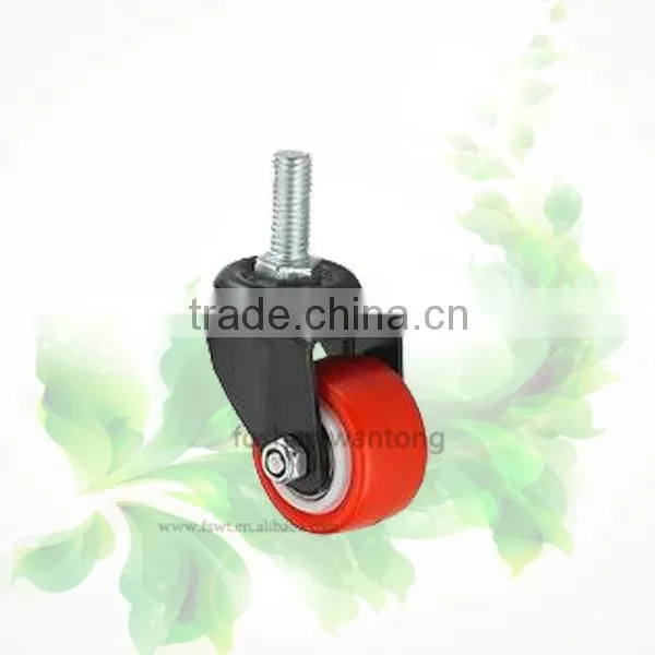 Light Duty Industrial Caster Black Polyurethane Wheel Small Caster