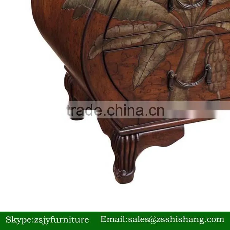 Professinal Hand Painting Bombay Chest with Drawers