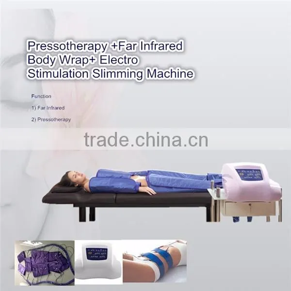 Hot sale Pressotherapy & far infrared & electric muscle stimulator body slimming infrared pressotherapy