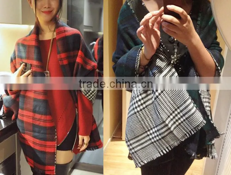 81310125 varicolored grid scarf
