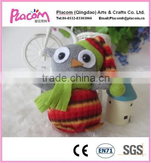 2015 New High Quality Plush Owl Keychain Hot Selling