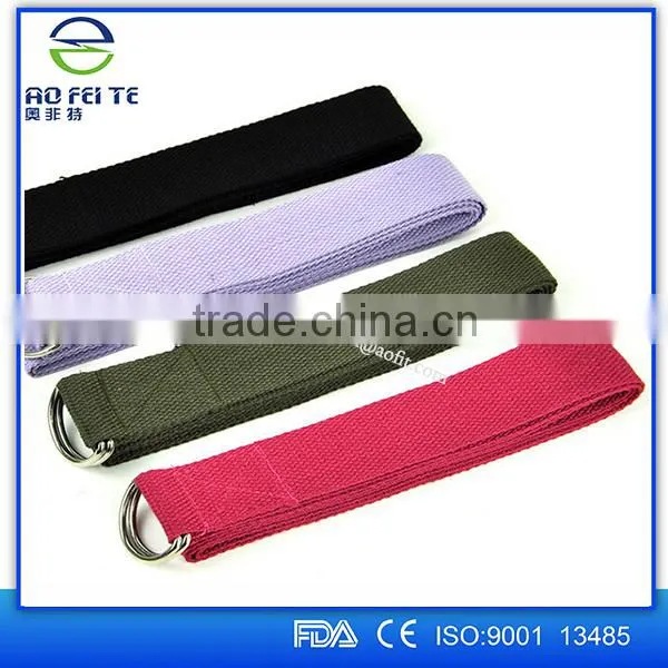 New products 2016 Adjustable Yoga Stretch Strap D-Ring Training Belt Waist Leg Fitness Tools