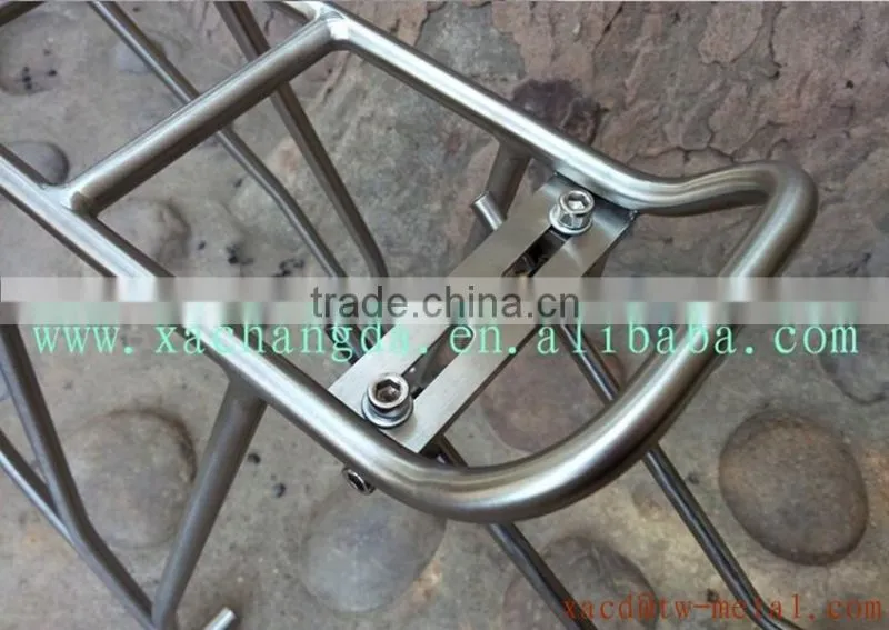 XACD titanium bicycle rear rack with handing brush capacity 25kg Ti bicycle rear rack
