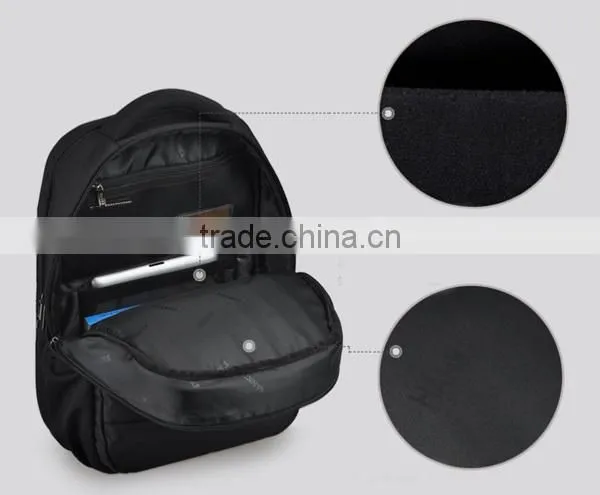 Classic black sports laptop backpack