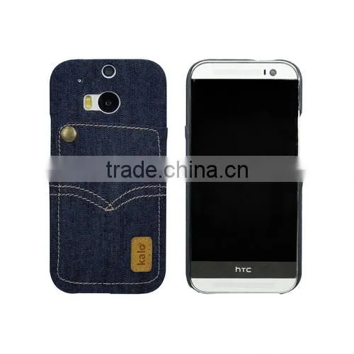 Denim Card Cases For HTC ONE M8 cell phone accessory