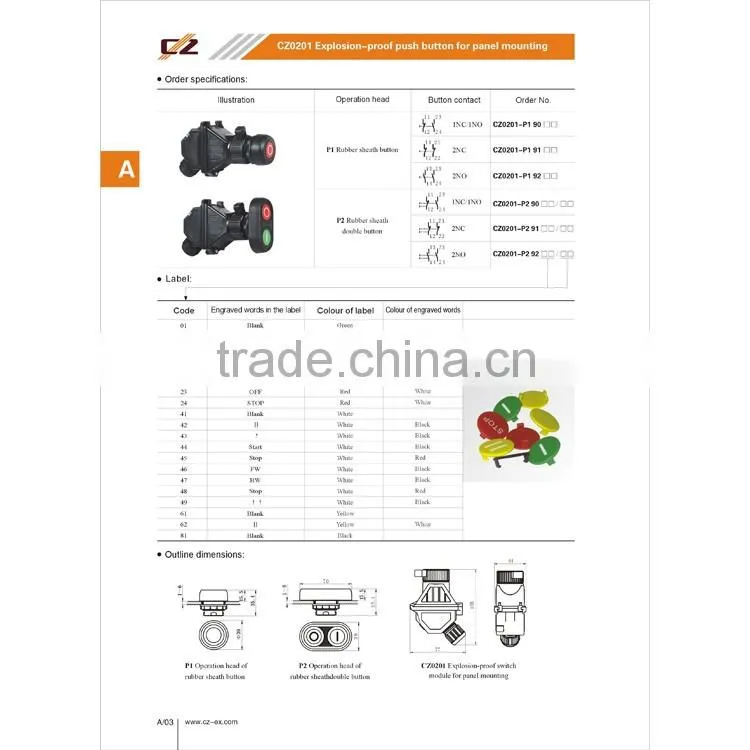ATEX And IECEX Certificate IP66 2 Pole Explosion Proof Switch