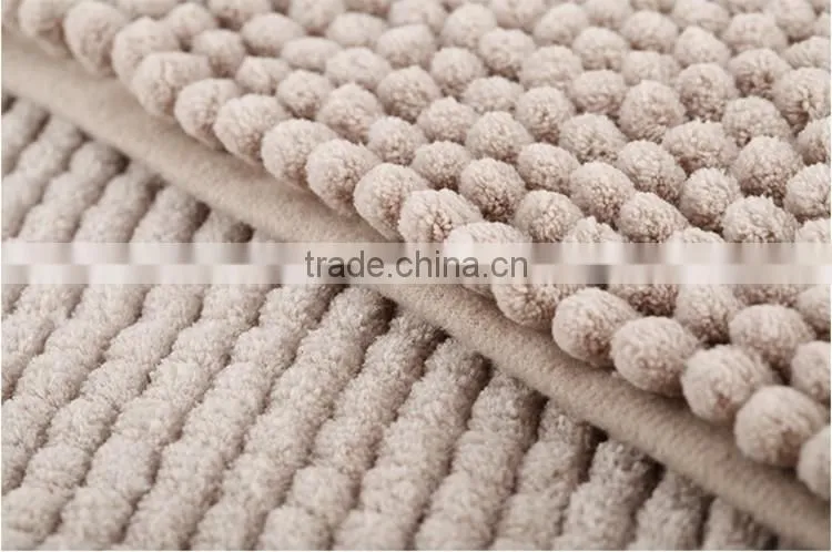 non skid SEBS back washable chenille mat