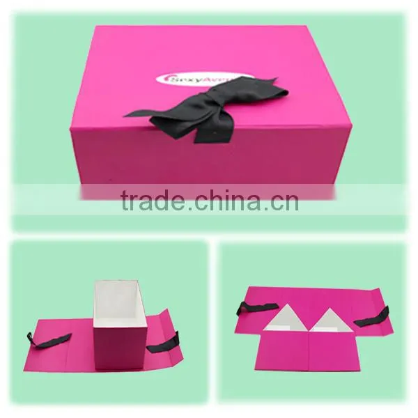 wholesale foldable paper rigid gift box, corrugadte box