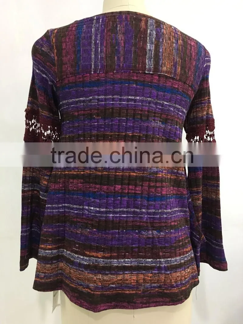 Women knitted long jacket