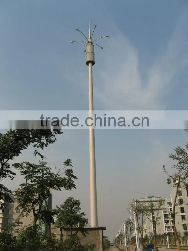 Telecom steel antenna tower monopole