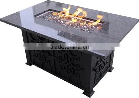 48" x 48" Square Chat Fire Pit Table - Outdoor FirePlace Fire Pit Heater Back Yard Propane Gas Patio Table Furniture
