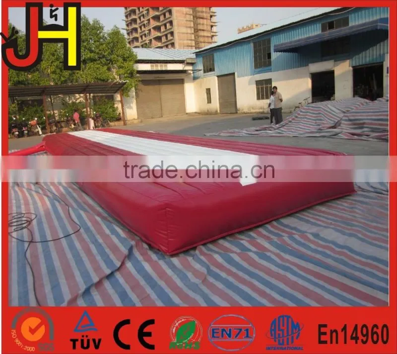 inflatable 12m tumble track, inflatable air mat for gymnastics