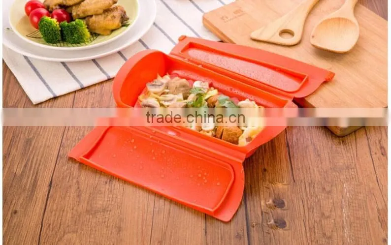 Microwave Square Cheap Food Heat Resistant Silicone Soup Mixing Salad Bowl