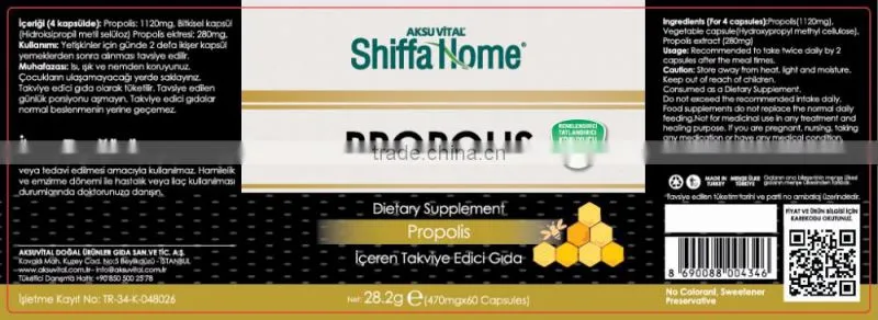Propolis Capsule Natural Health Food Supplement Products