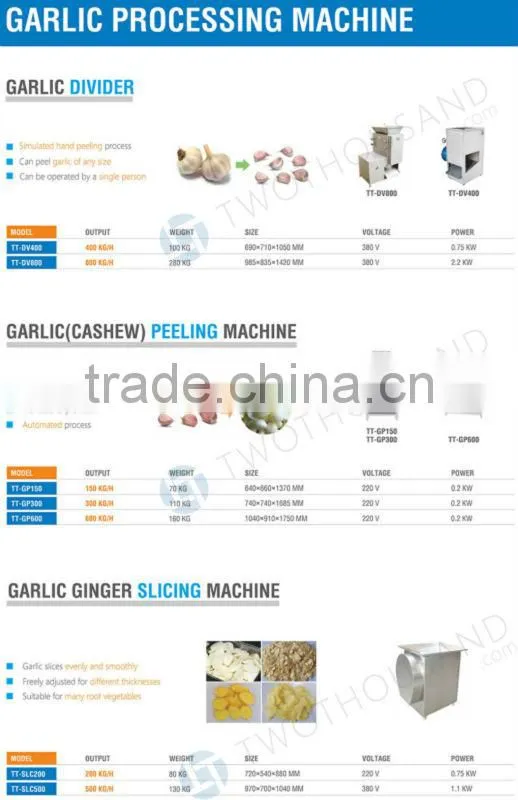 Garlic Dry Peeling Machine, Garlic-Peeling-Machine, Machine for Peeling Garlic with 150 KG/H