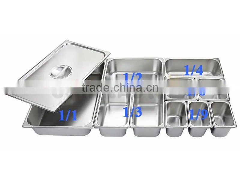 1/1 size anti-jam stainless steel steam table pan/ stainless steel gastronorm pan