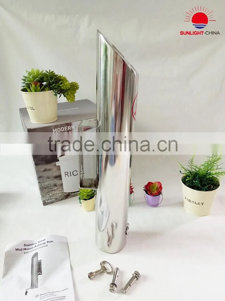 Round Shape Wall Mounted Metal Ashtray
