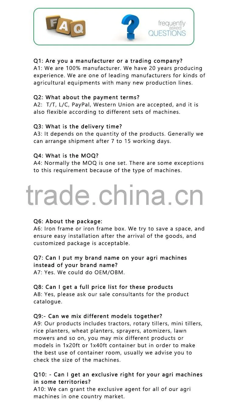 Chinese rape harvester high quality