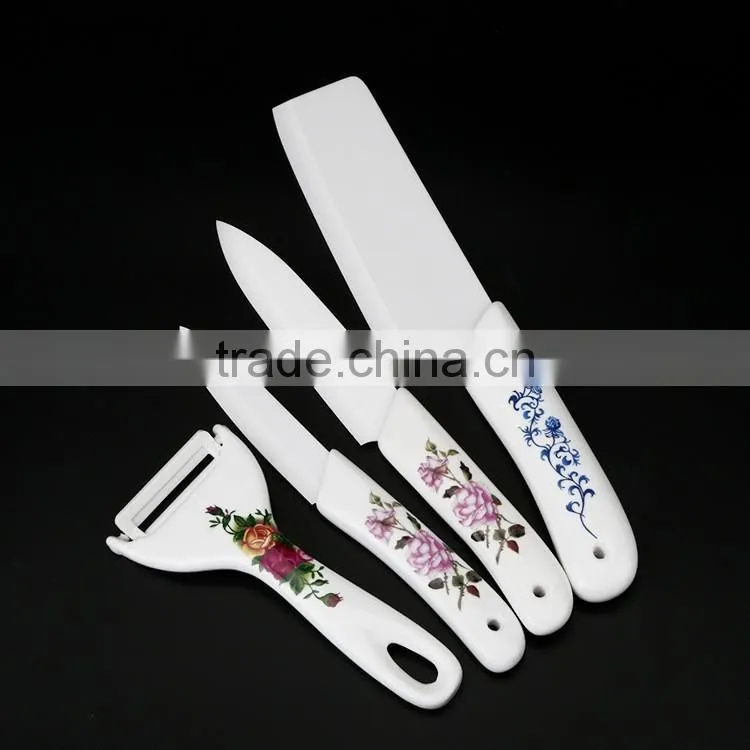 Kitchen ceramic knife with holder set