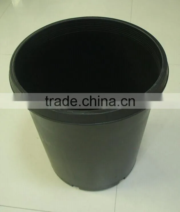 Made in China pp material black tall 15 gallon nursery pots