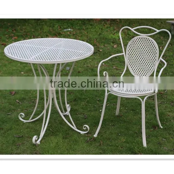 Power Coated Anti-White KD Metal Round Coffee Table