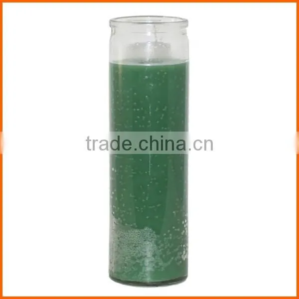Wholesale round 8 inches glass jar religious candle