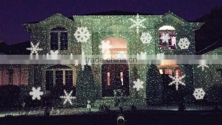 Outdoor Waterproof Laser Projection Snowflake Night Light, Rotating Snowflake Decorative Laser Projector Night Light