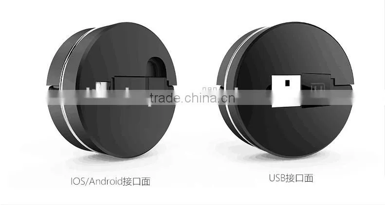 Hot Sale Hidden USB Data Cable Dual Universal Flexible USB Charging Cable For Iphone 5s/6/6s And Android Mobile Phones