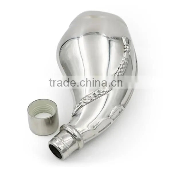 Mirror wine pot 10 oz stainless steel hip flask