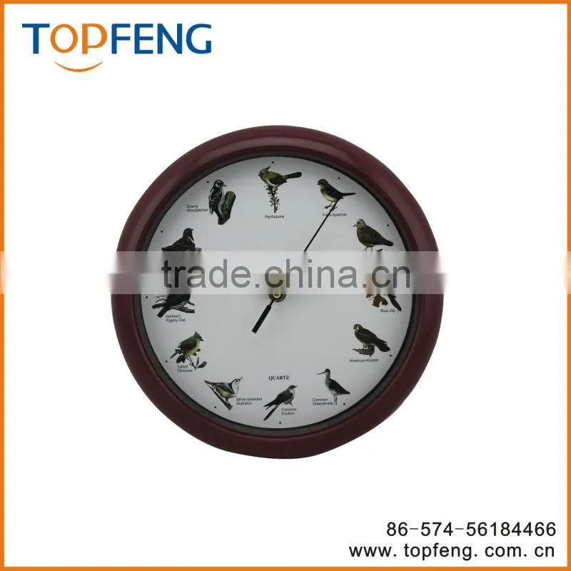 Newhall Singing Bird Wall Clock /Singing Bird Wall Clock/12 Unique Bird Songs Chirping Hourly clock