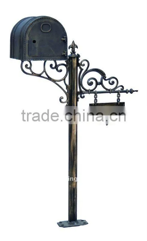 Alibaba China mailbox antique metal mailbox cast iron mailbox