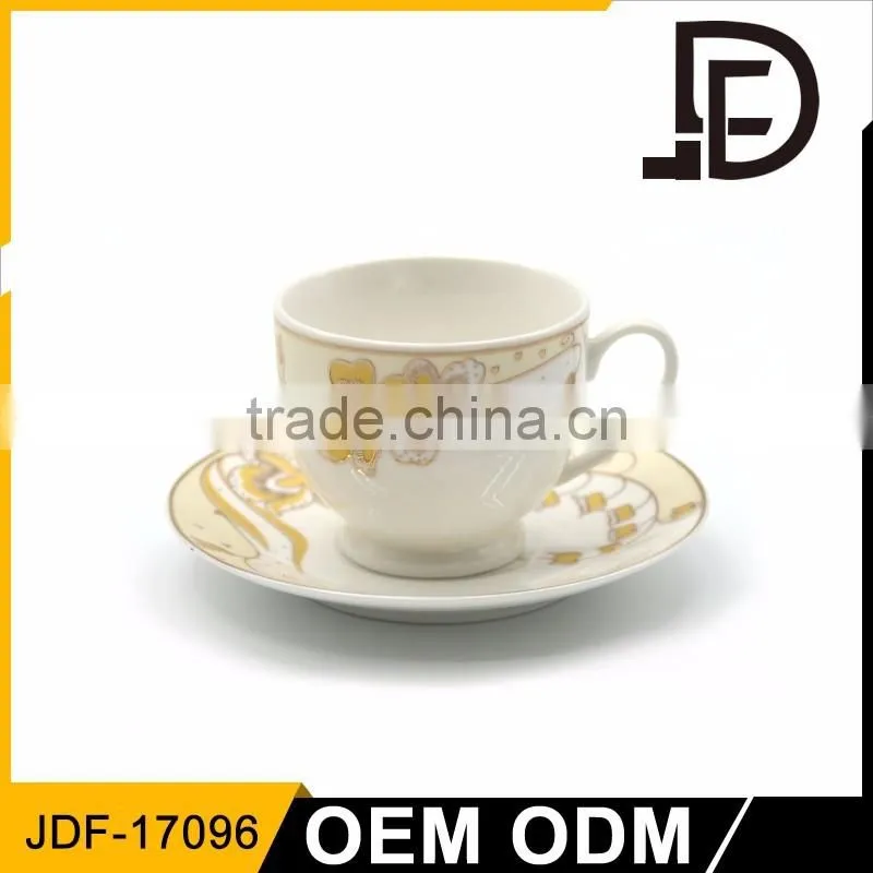 Delicate cups and saucer fine bone china floral printing inside / New design cup and saucer