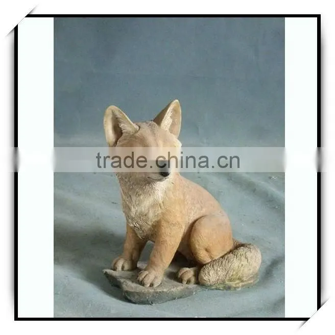 Life size outdoor garden fox gift fiberglass zoo sculpture