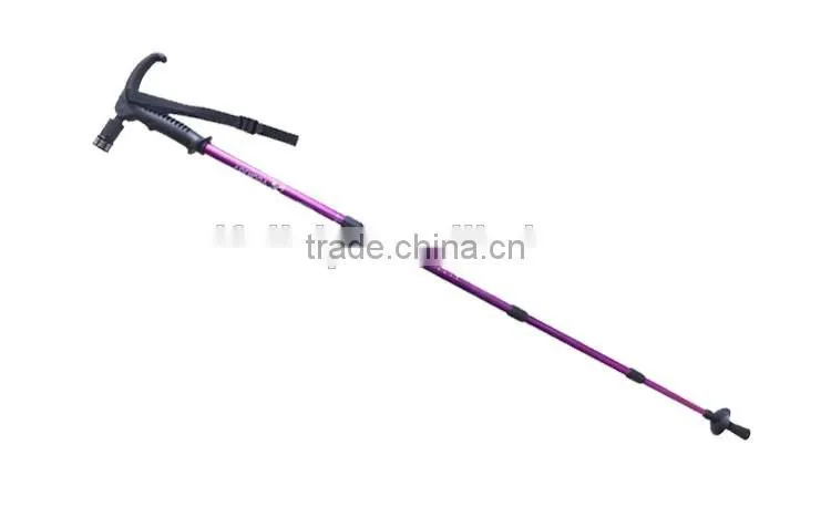 Telescoping walking canes with flashlight 9 LED, Aluminum 7075, 4 sections, SZ19004