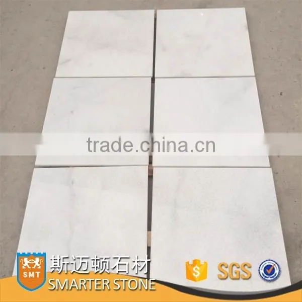 Chinese marble tiles pure white marble tile standard size 24x24