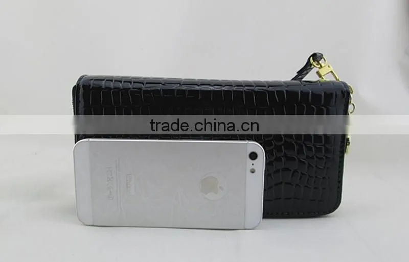 Ladies' croco Fashion PU Leather Wallet
