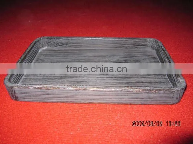 multifunctional handmade flat base wooden tray